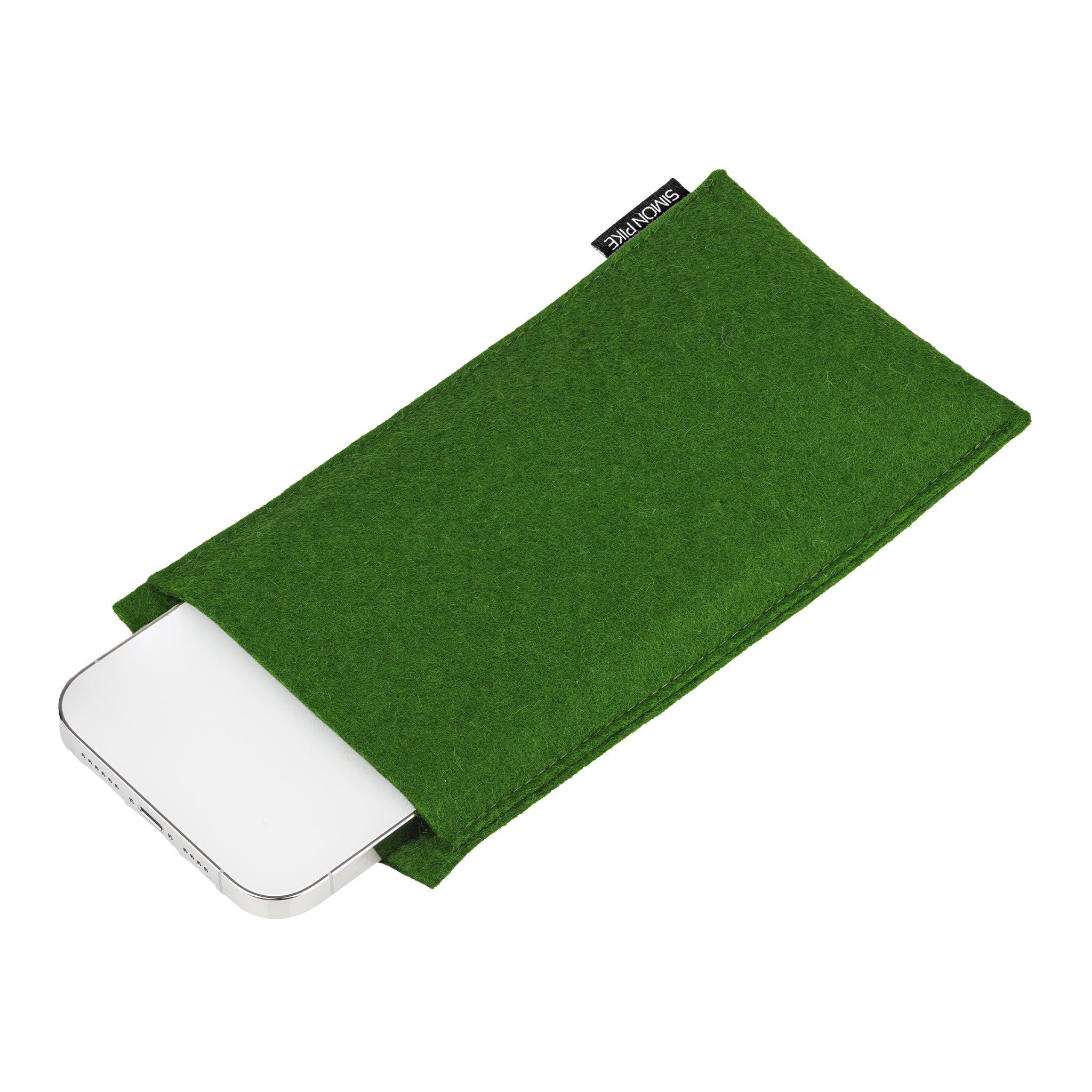 Handytasche "Boston" grün aus Wollfilz