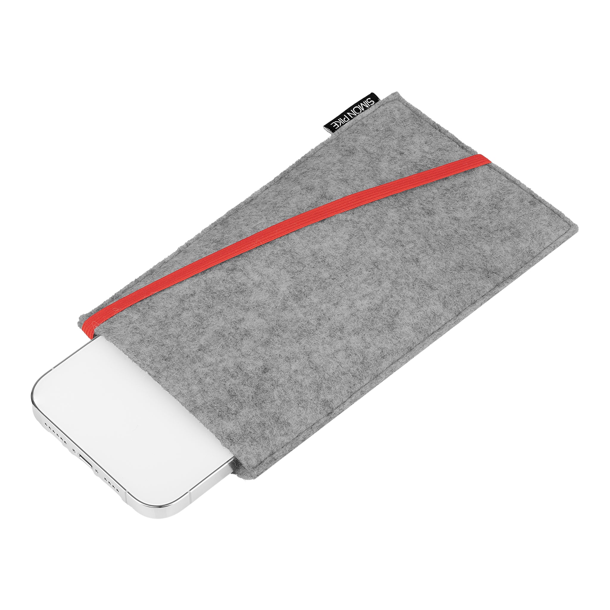 Handytasche "Phoenix" grau aus Wollfilz