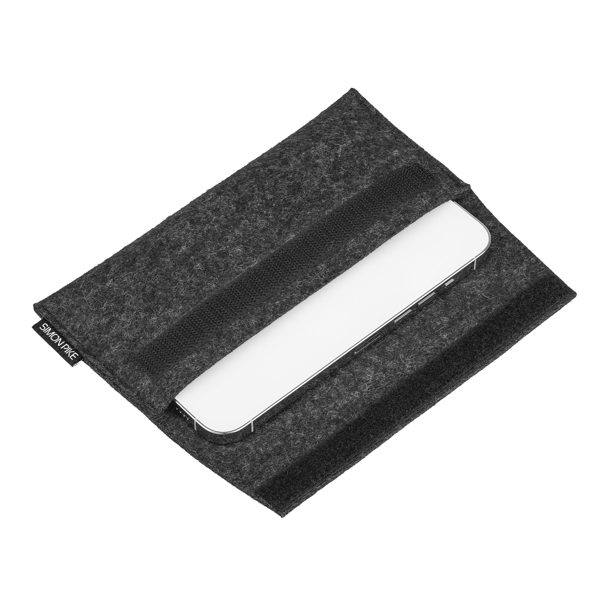 Handytasche "New York" anthrazit aus Wollfilz