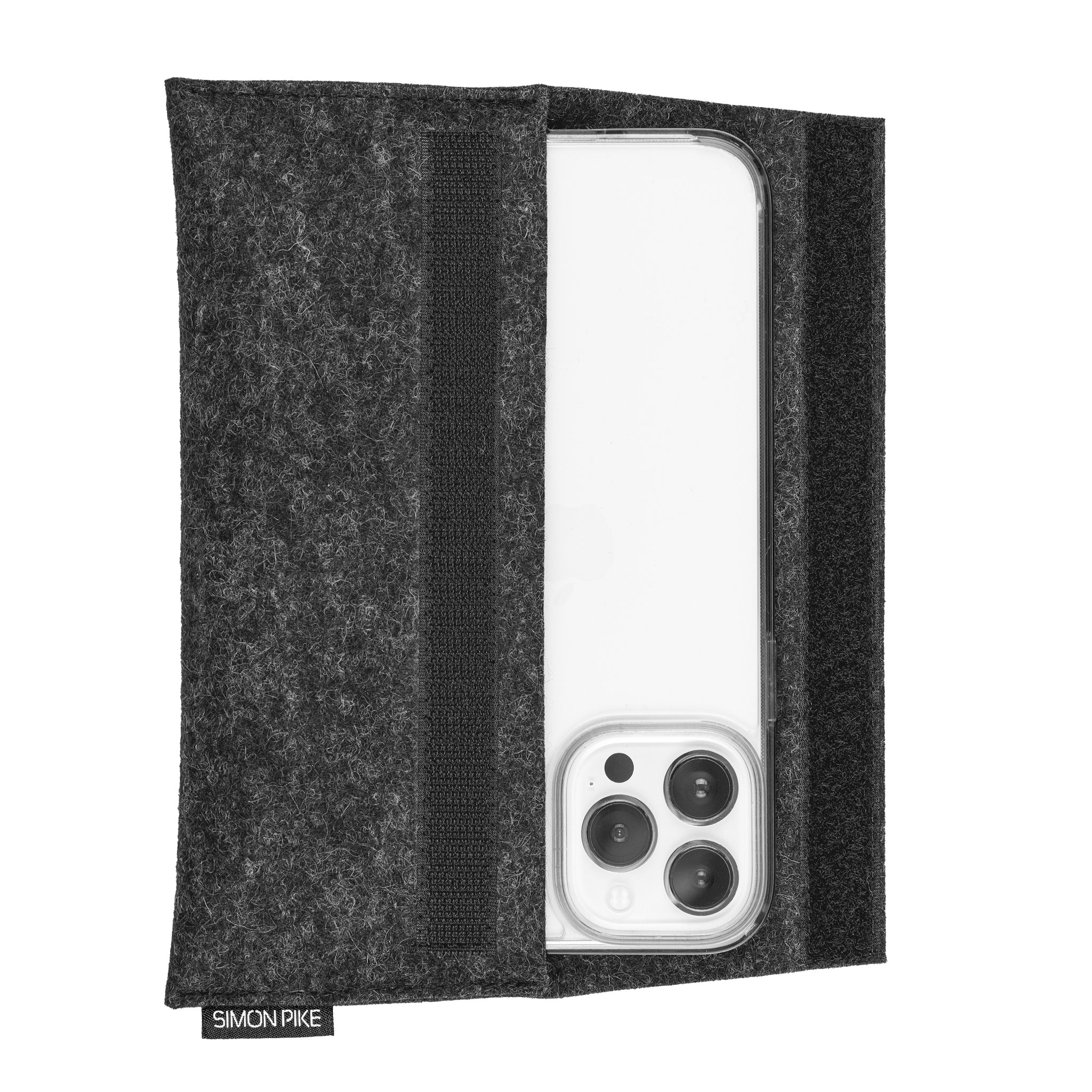 Handytasche "New York" anthrazit aus Wollfilz