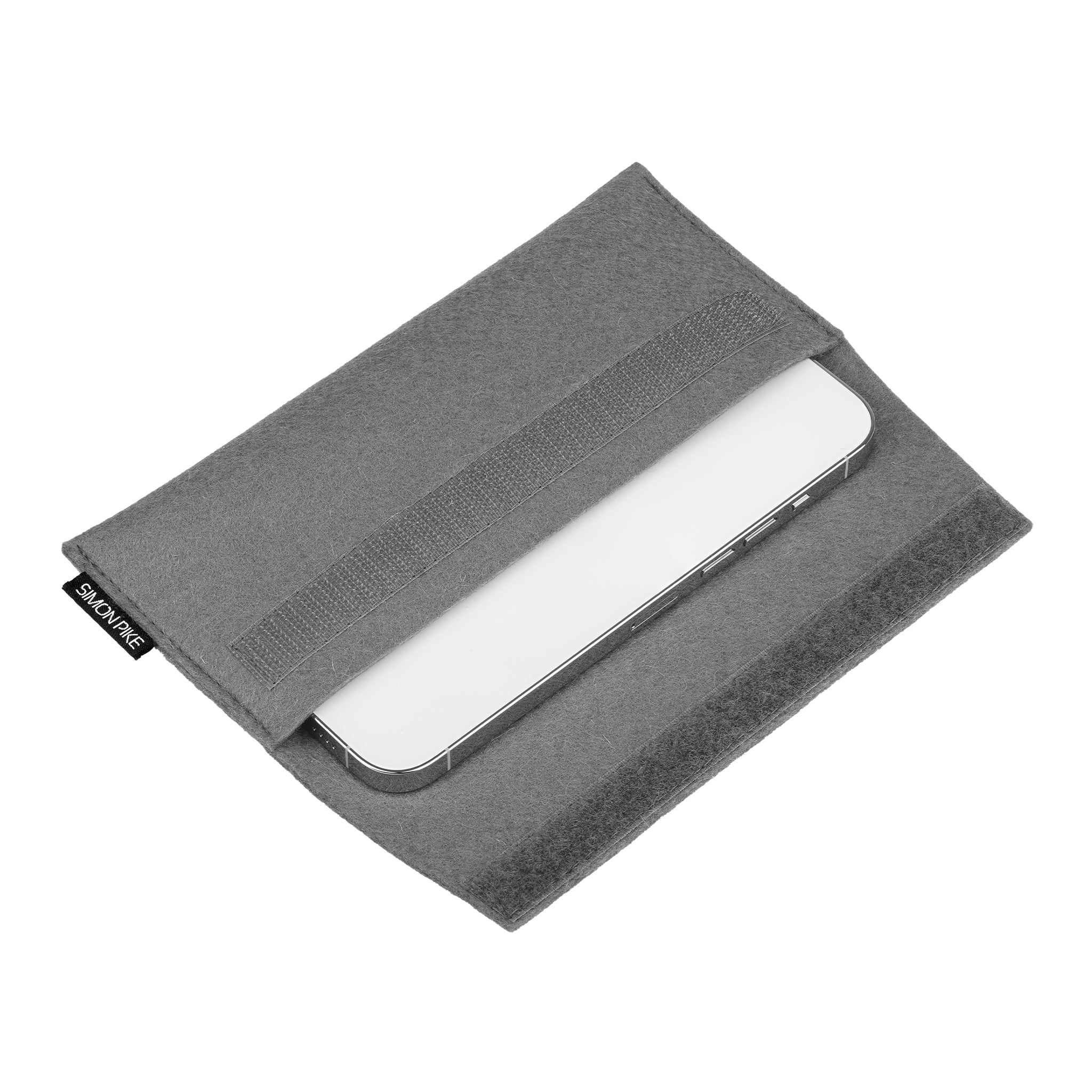 Handytasche "New York" elefantengrau aus Wollfilz