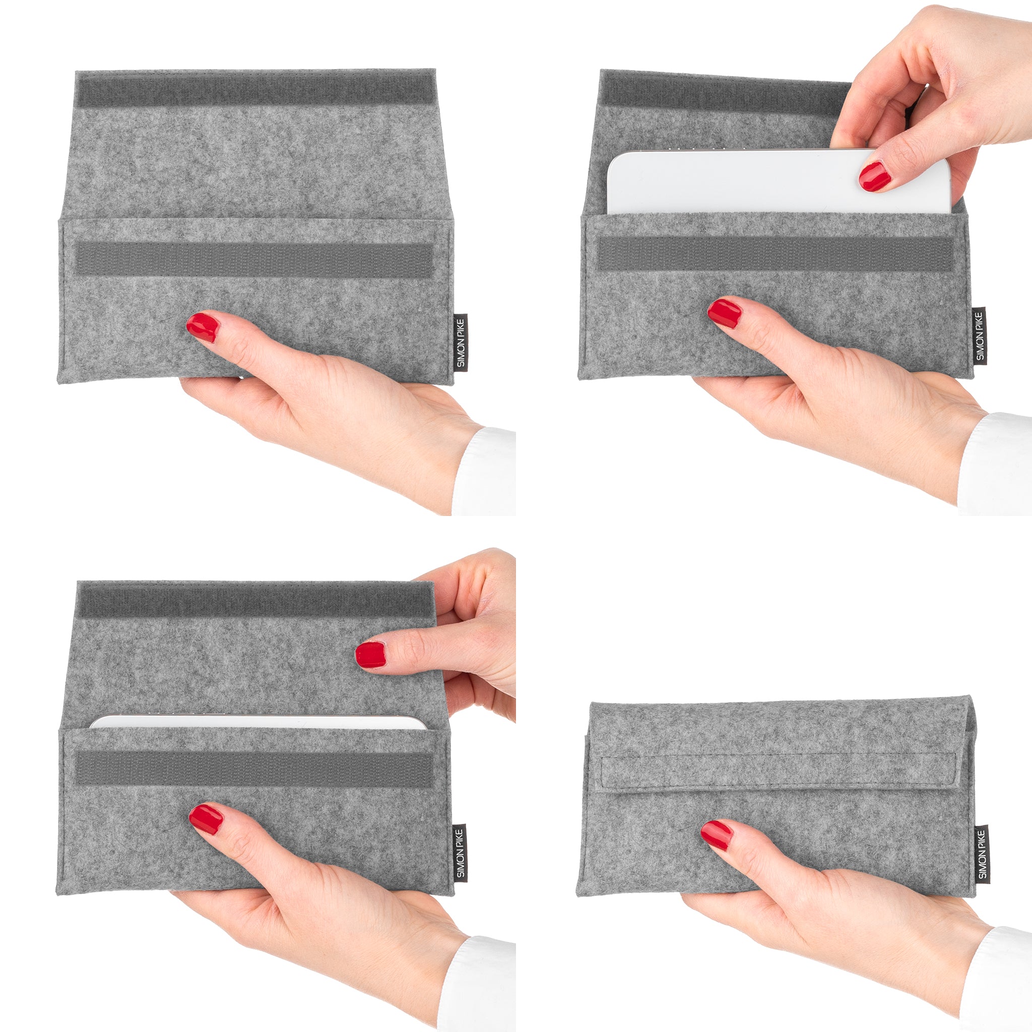 Handytasche "New York" grau aus Wollfilz