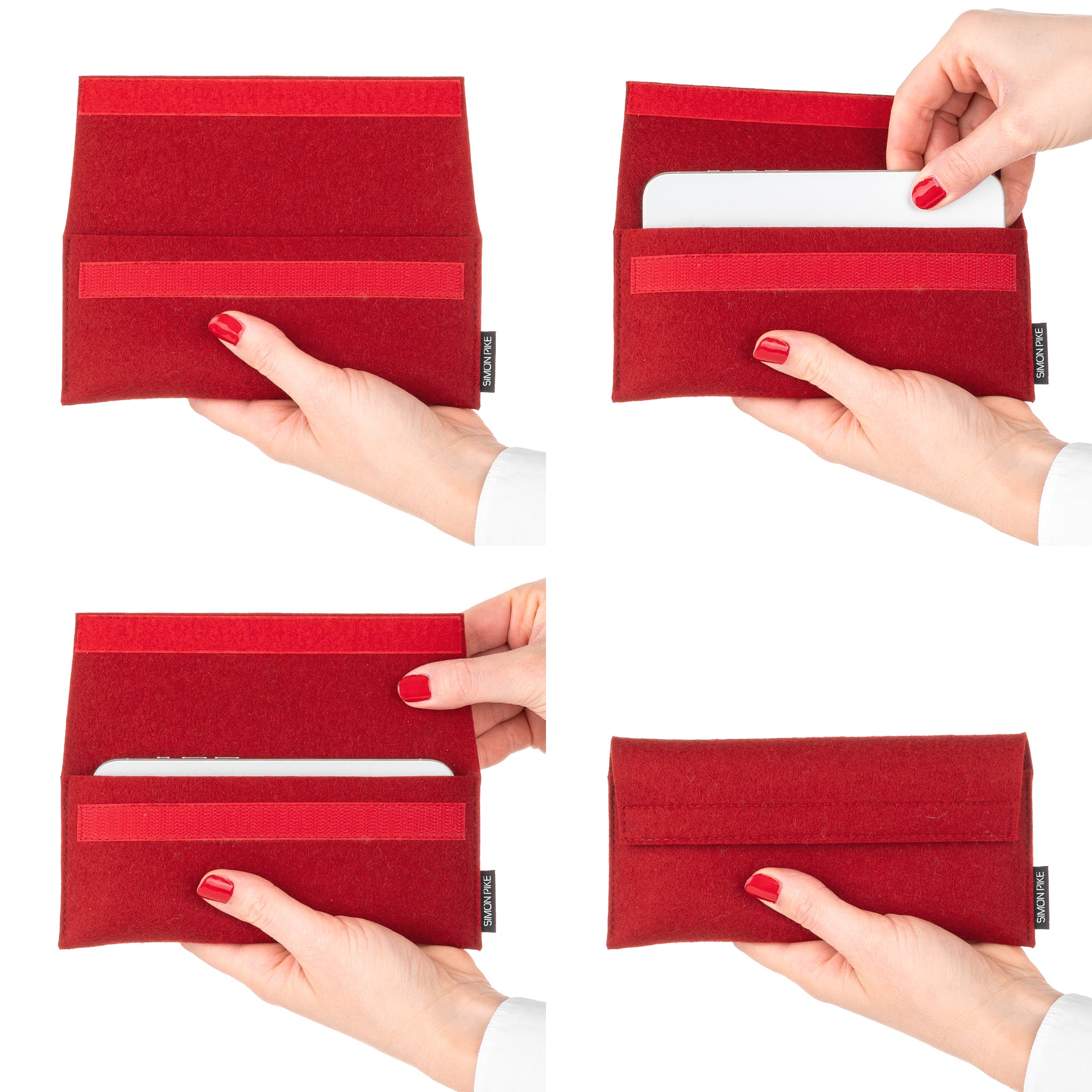 Handytasche "New York" rot aus Wollfilz