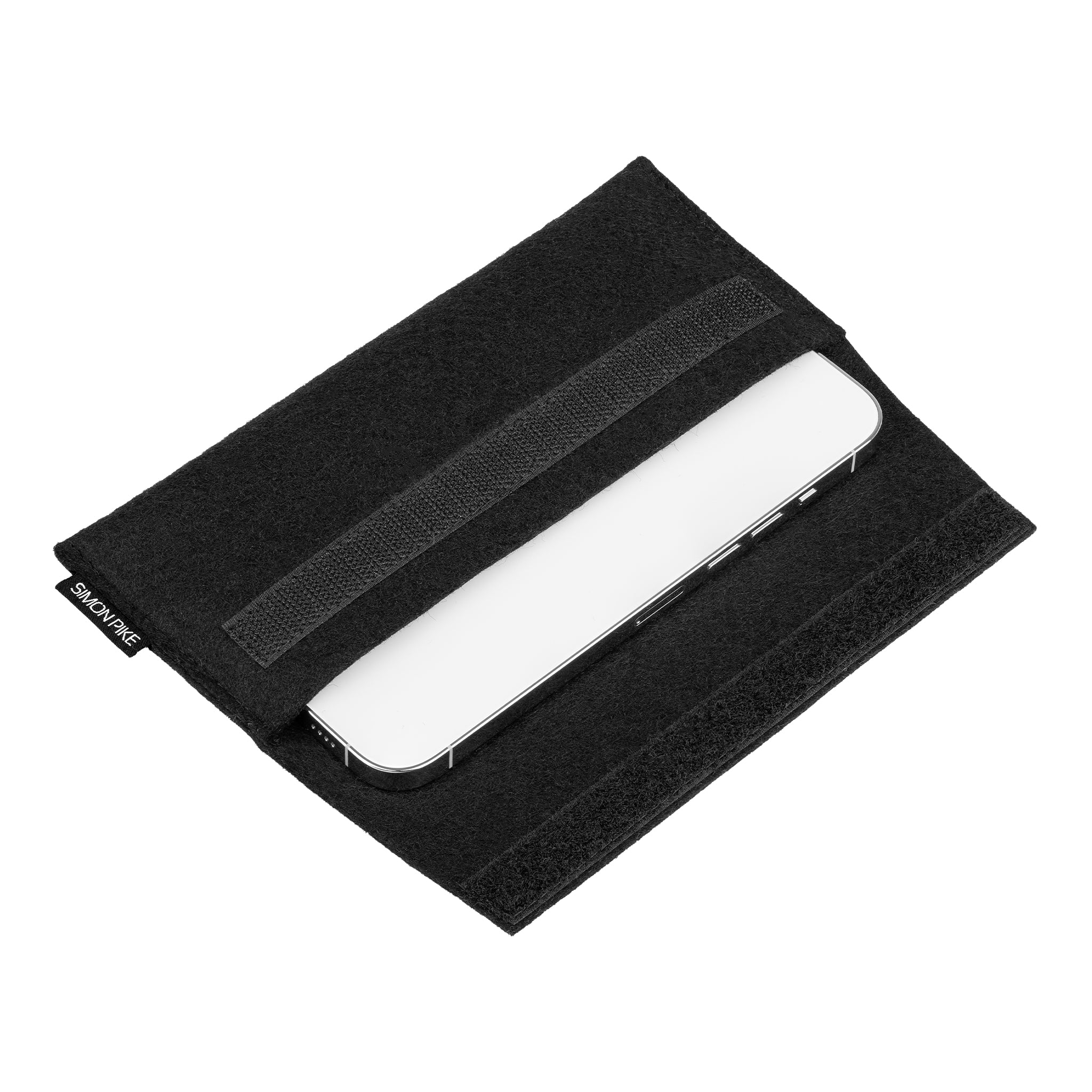 Handytasche "New York" schwarz aus Wollfilz