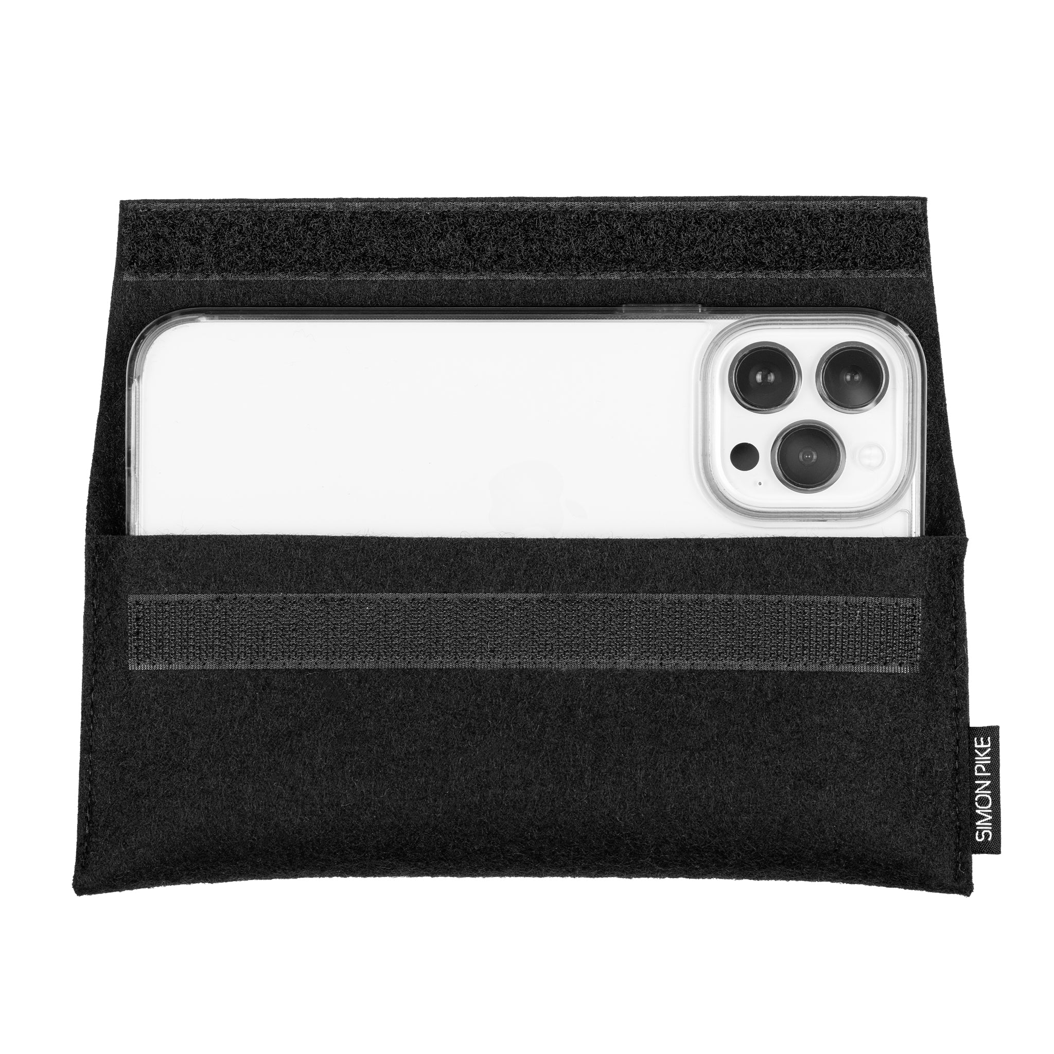 Handytasche "New York" schwarz aus Wollfilz