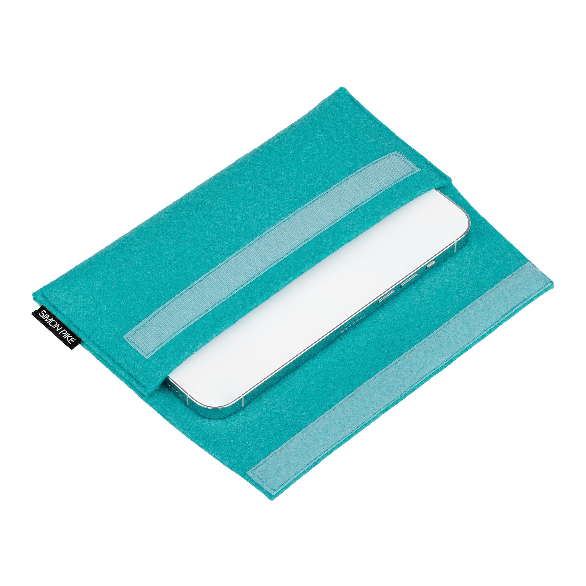 Handytasche "New York" smaragd aus Wollfilz