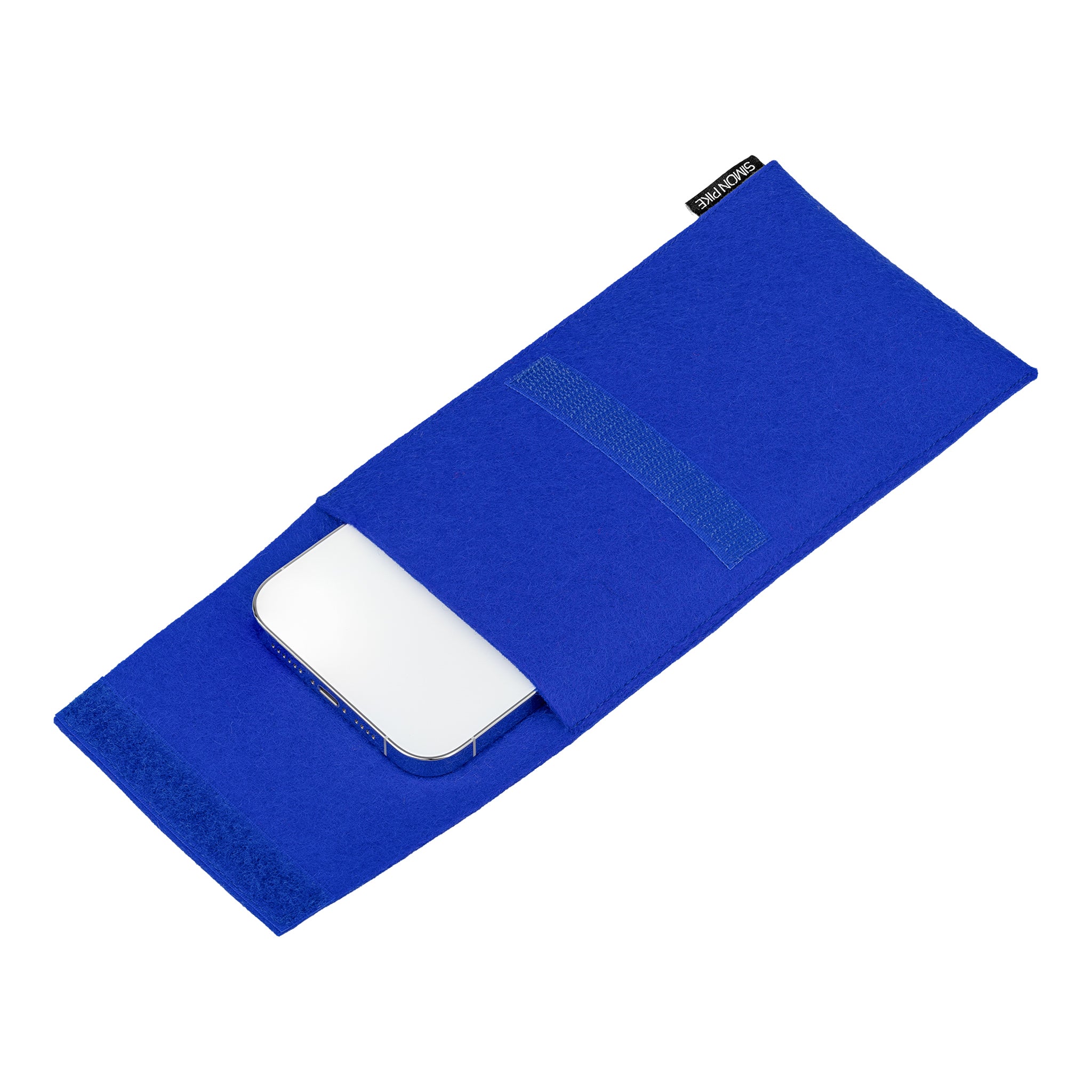Handytasche "Sidney" blau aus Wollfilz