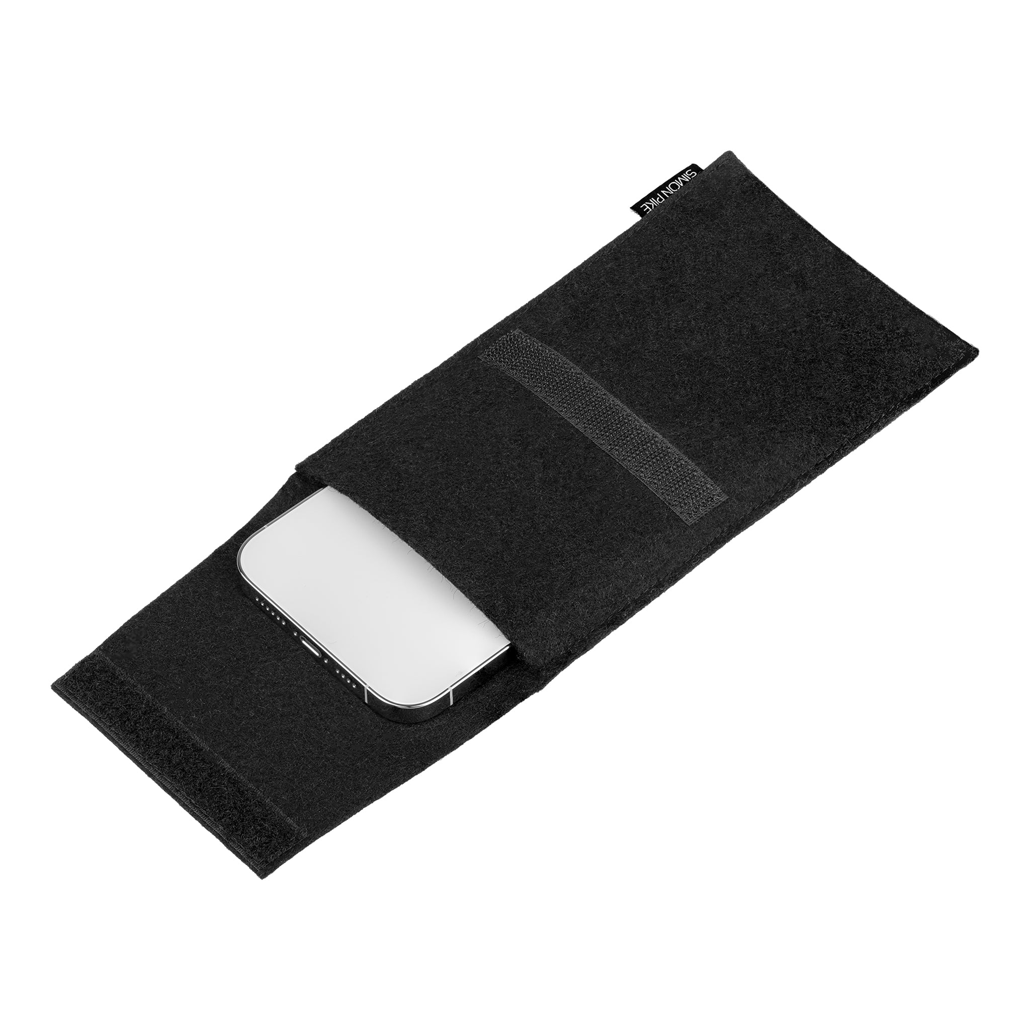 Handytasche "Sidney" schwarz aus Wollfilz