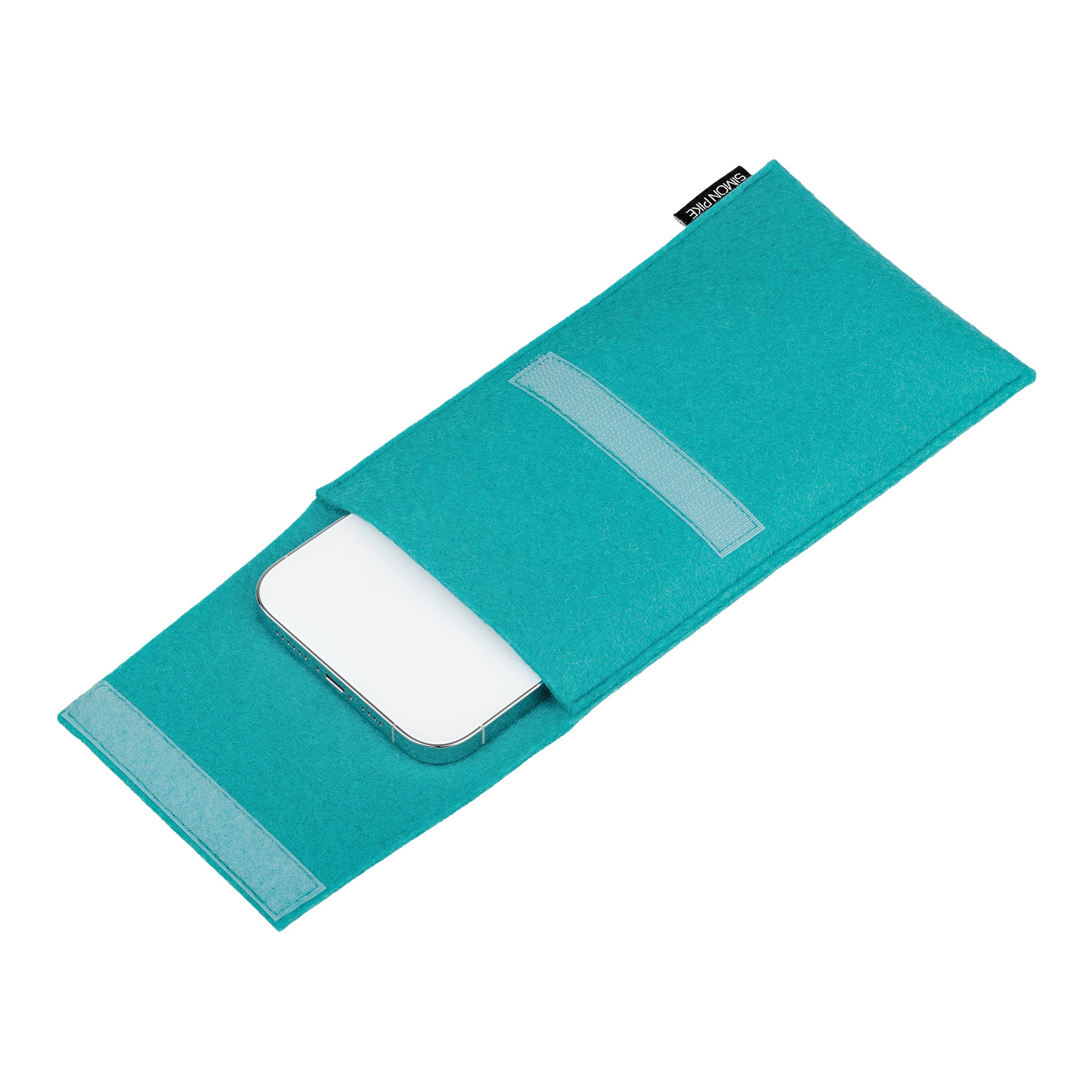 Handytasche "Sidney" smaragd aus Wollfilz
