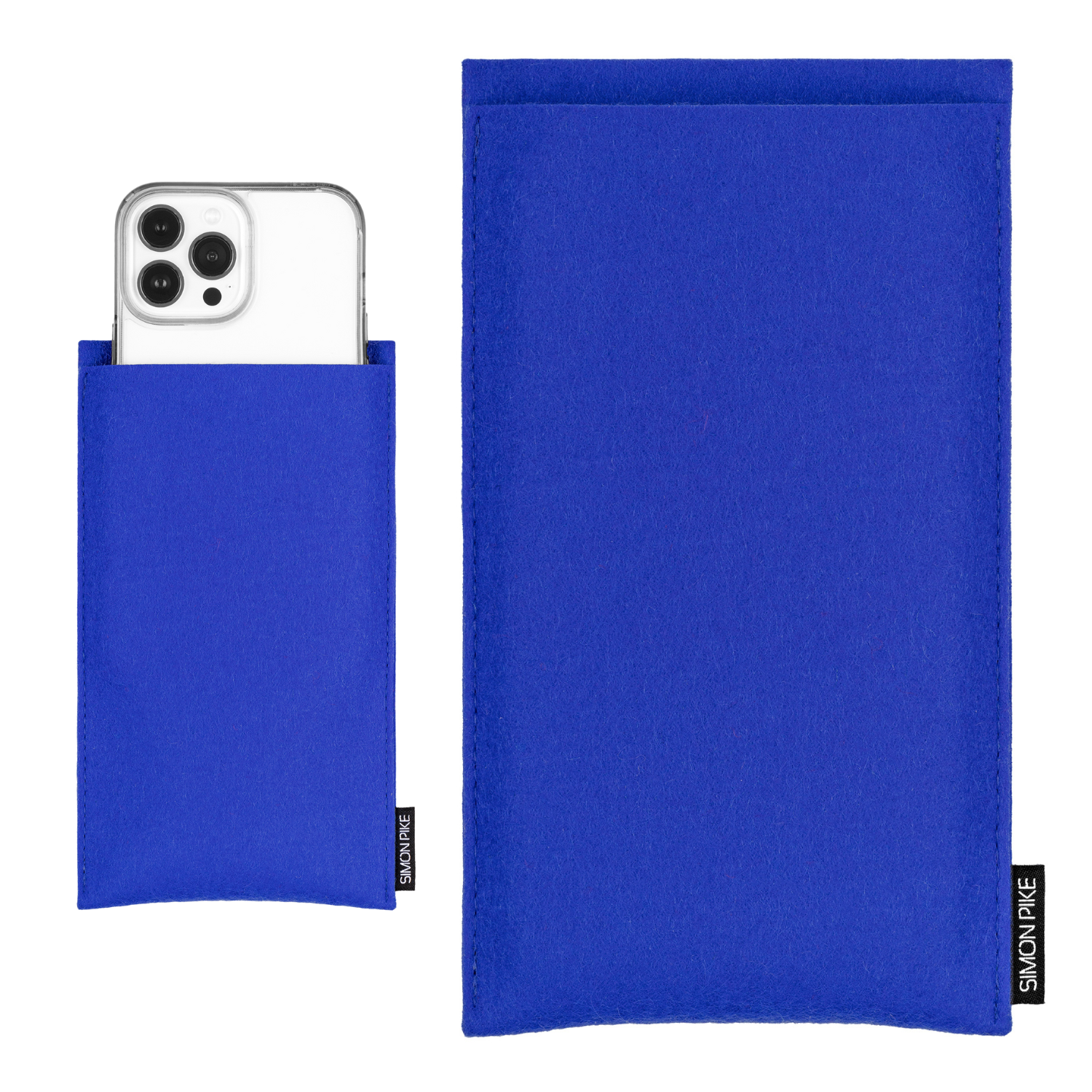 Handytasche "Boston" blau aus Wollfilz