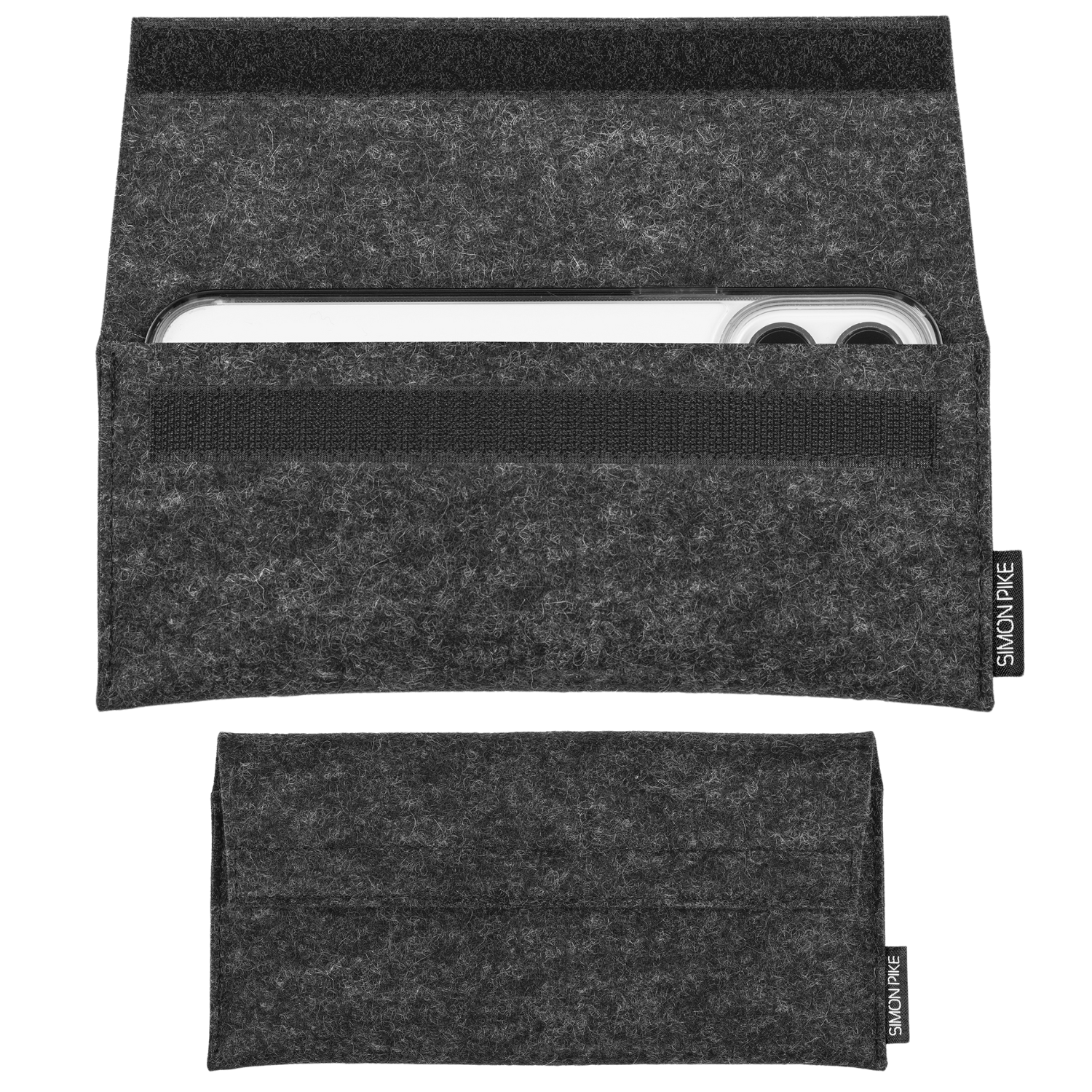 Handytasche "New York" anthrazit aus Wollfilz