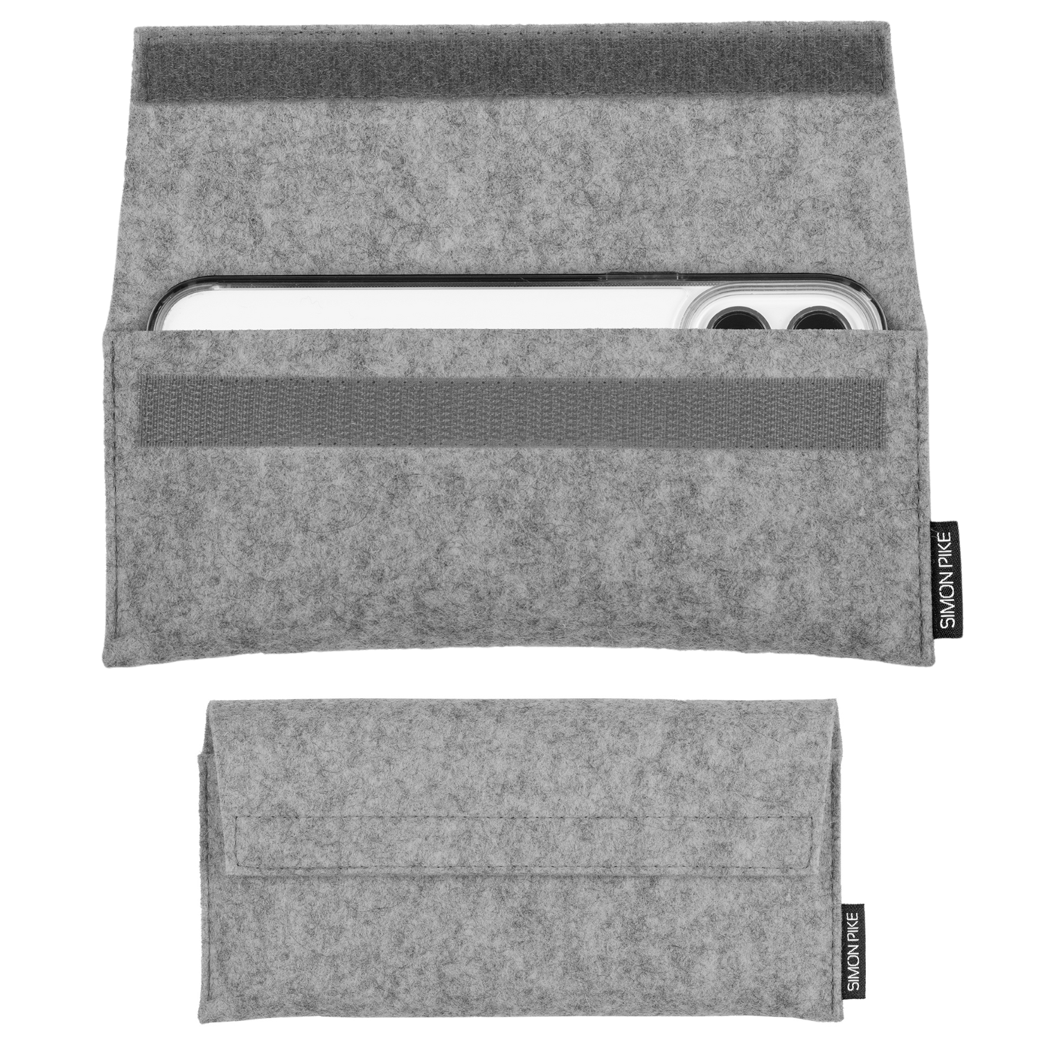 Handytasche "New York" grau aus Wollfilz