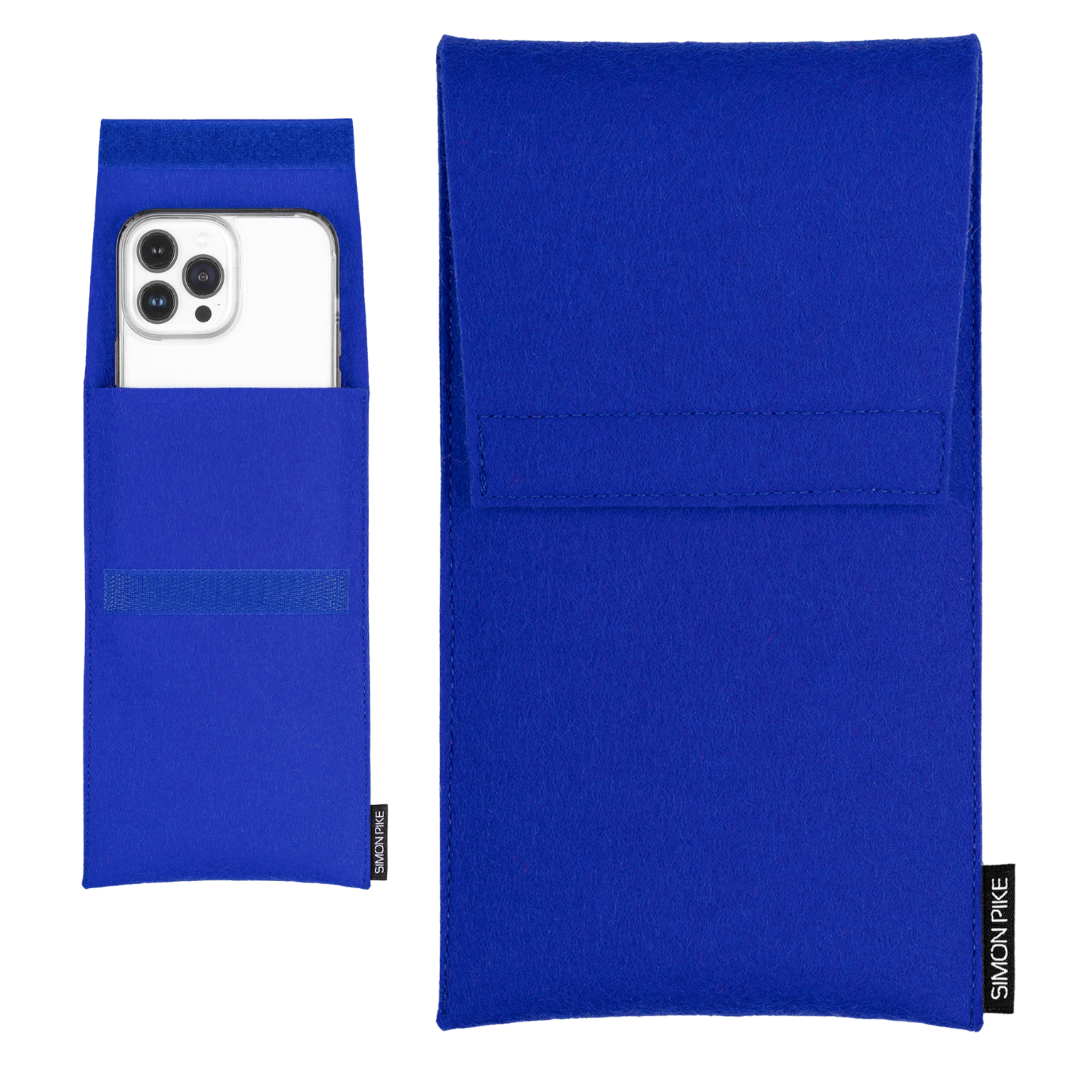 Handytasche "Sidney" blau aus Wollfilz