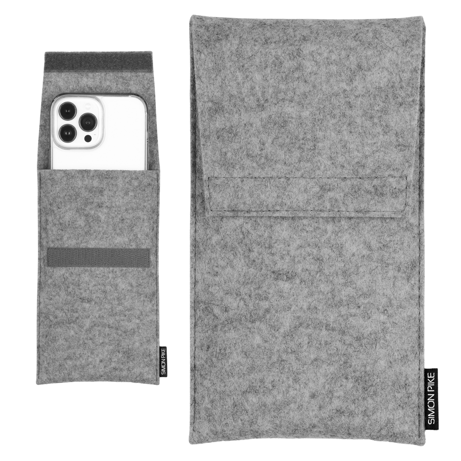 Handytasche "Sidney" grau aus Wollfilz