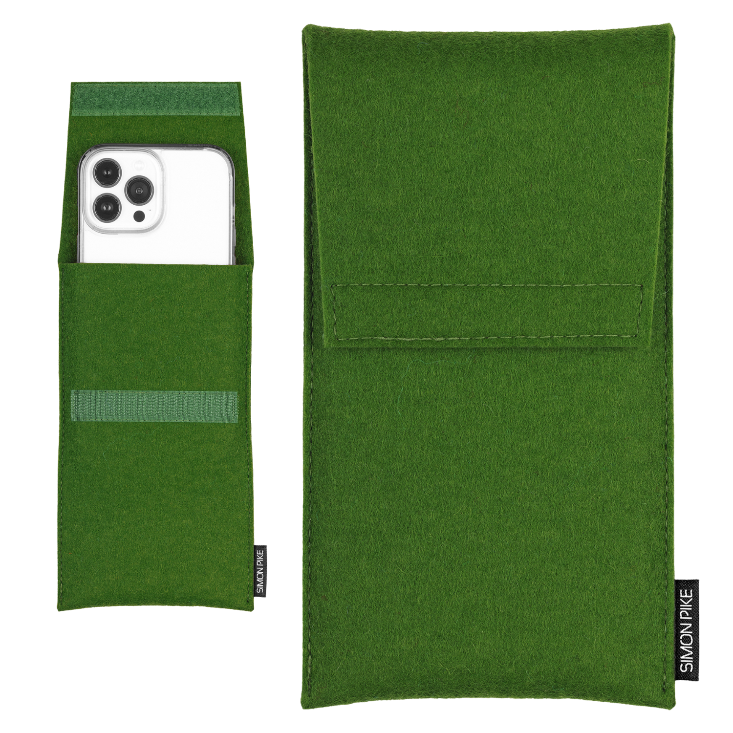Handytasche "Sidney" grün aus Wollfilz