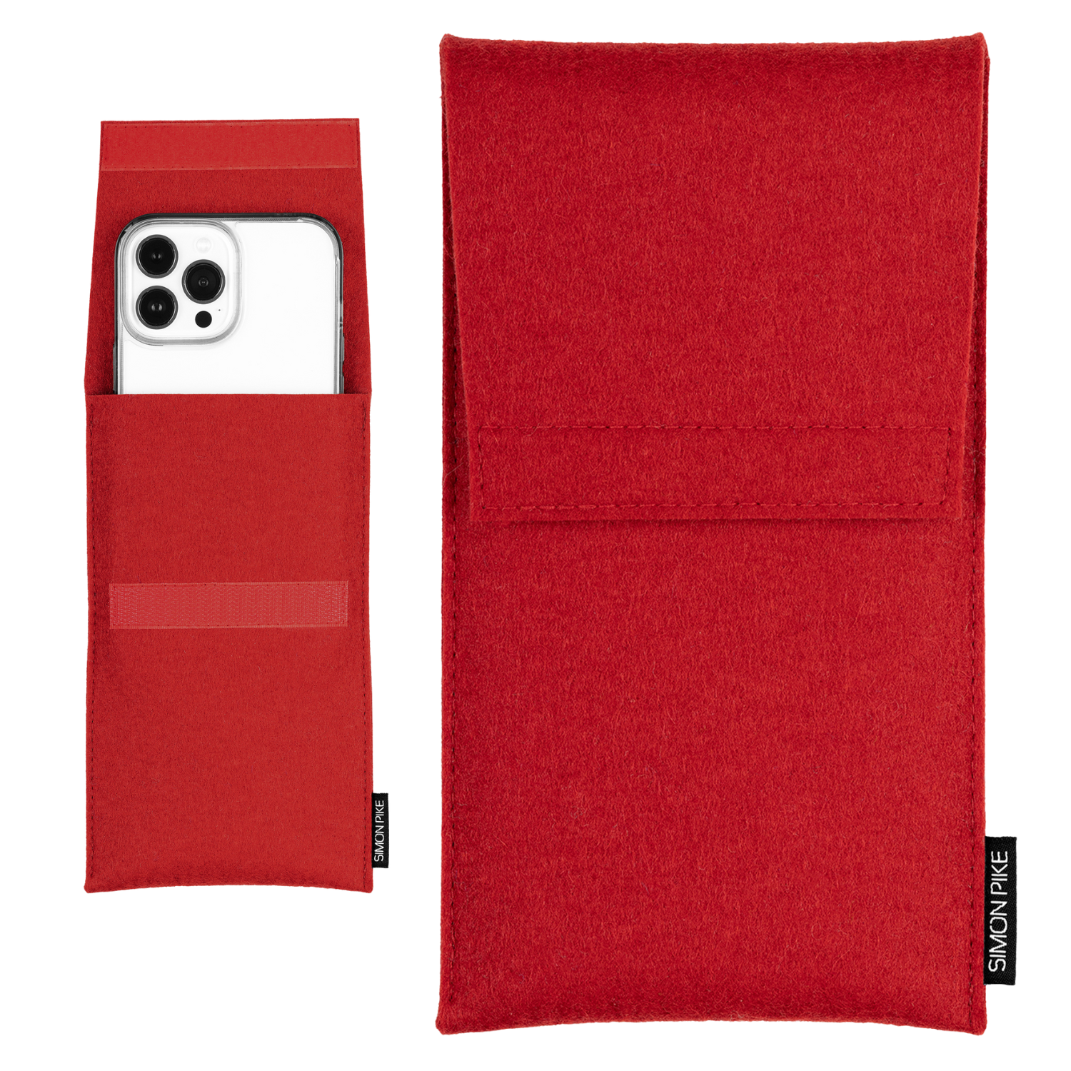 Handytasche "Sidney" rot aus Wollfilz