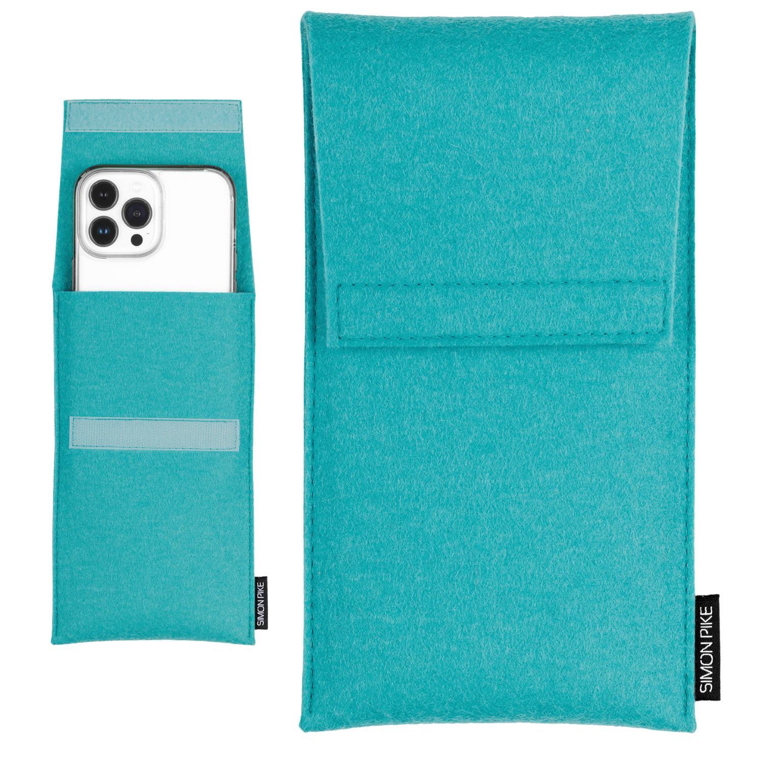 Handytasche "Sidney" smaragd aus Wollfilz