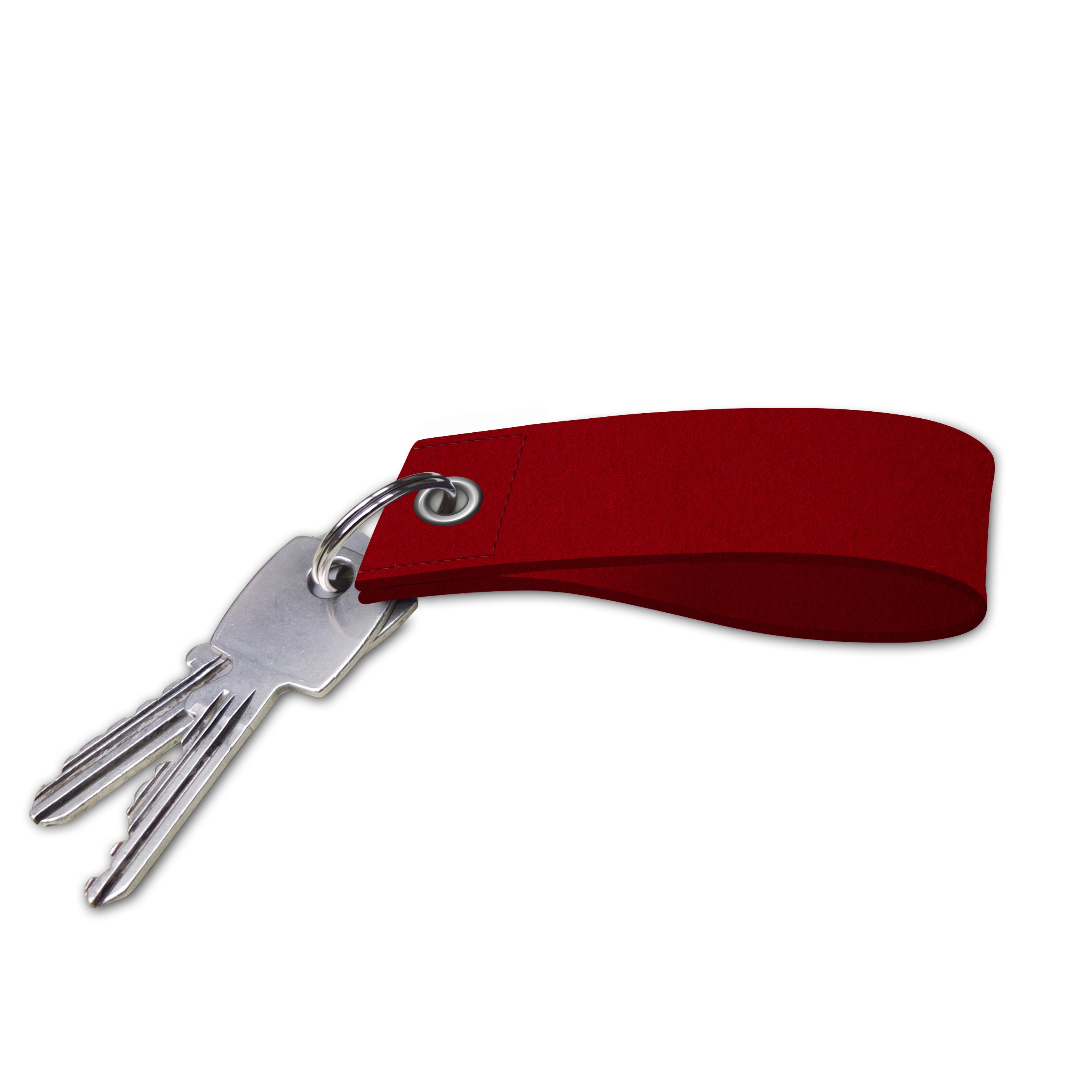 Schlüsselanhänger "Verona" rot aus Wollfilz