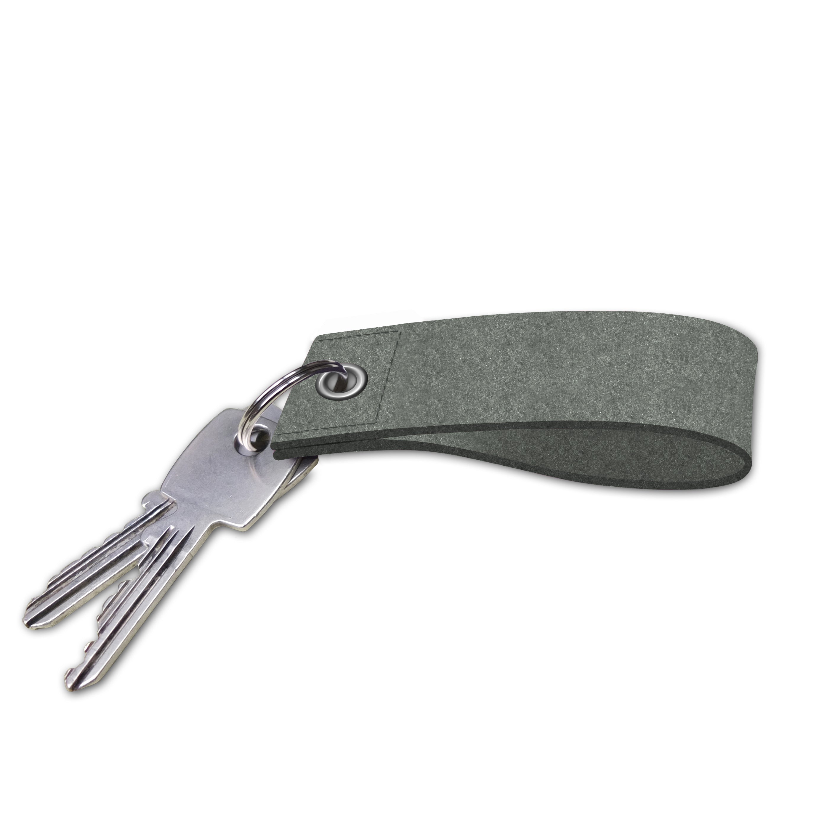 Schlüsselanhänger "Verona" elefantengrau aus Wollfilz