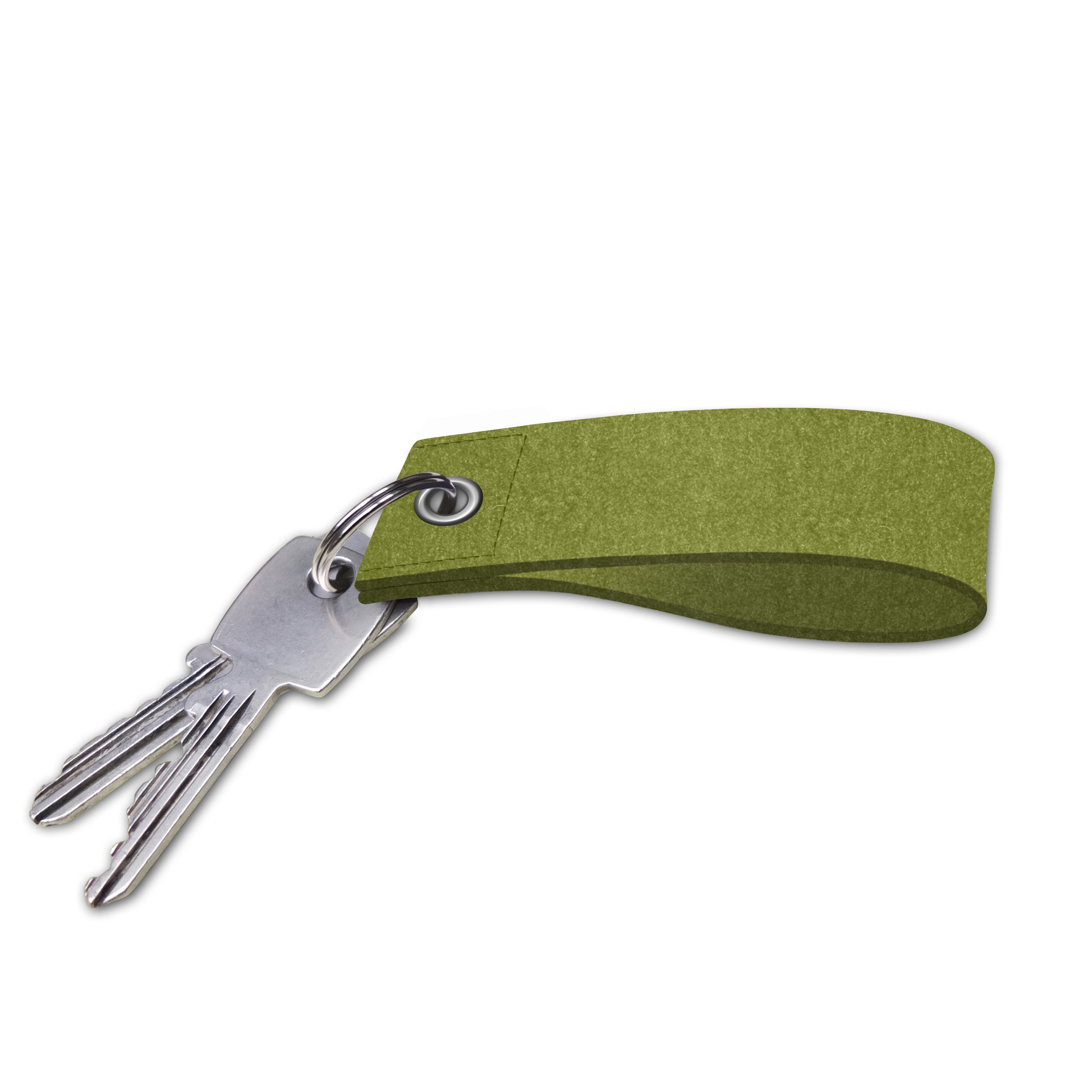 Schlüsselanhänger "Verona" grün aus Wollfilz