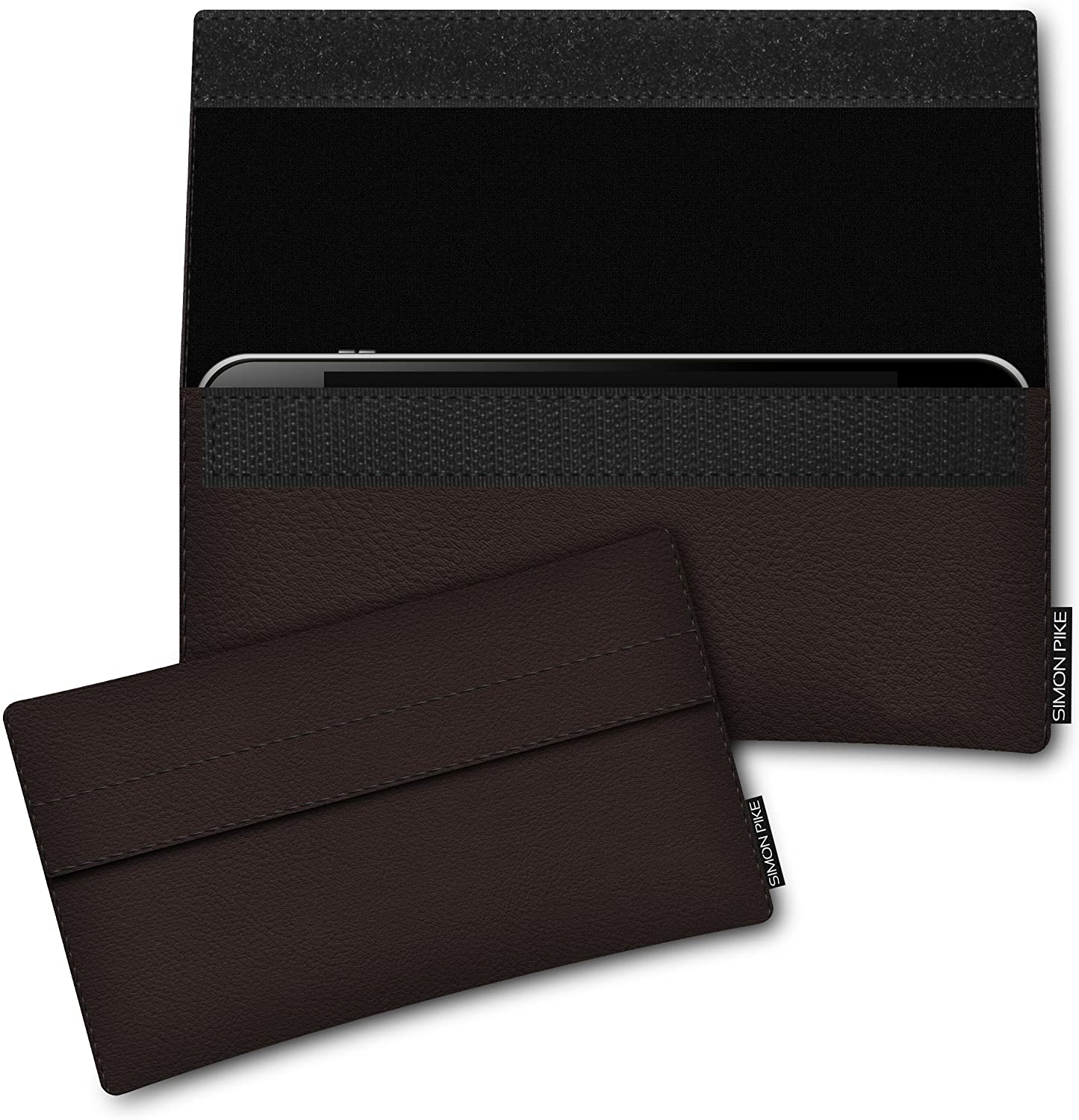 Handytasche "New York" 1 braun Leder passend mit Silikonhülle