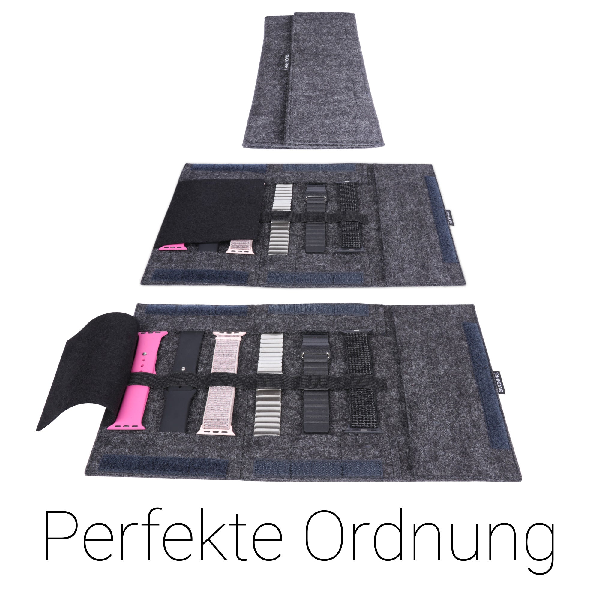 Tasche "St. Louis" aus Wollfilz anthrazit