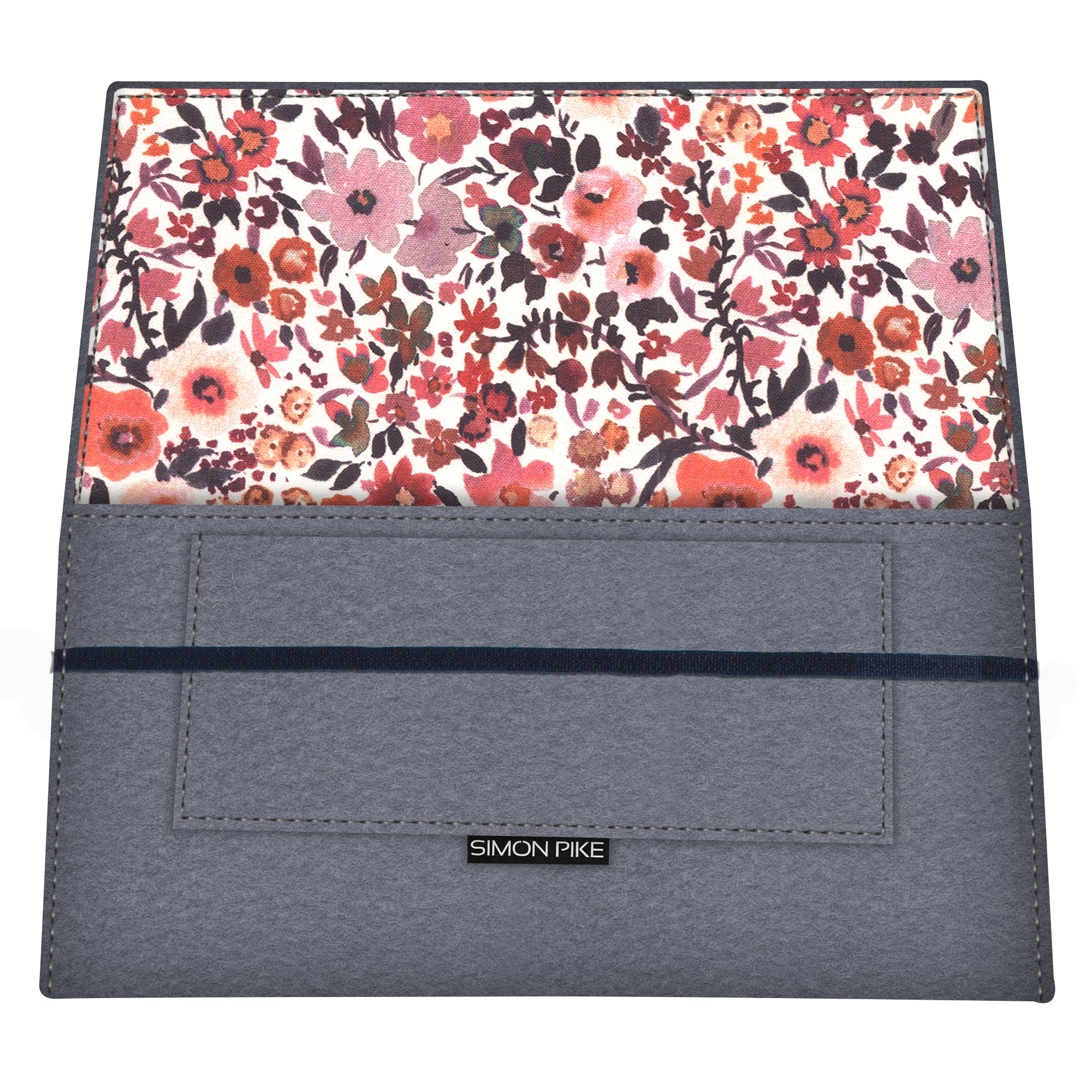 Handyclutch "Madrid" 43 elefantengrau Wollfilz