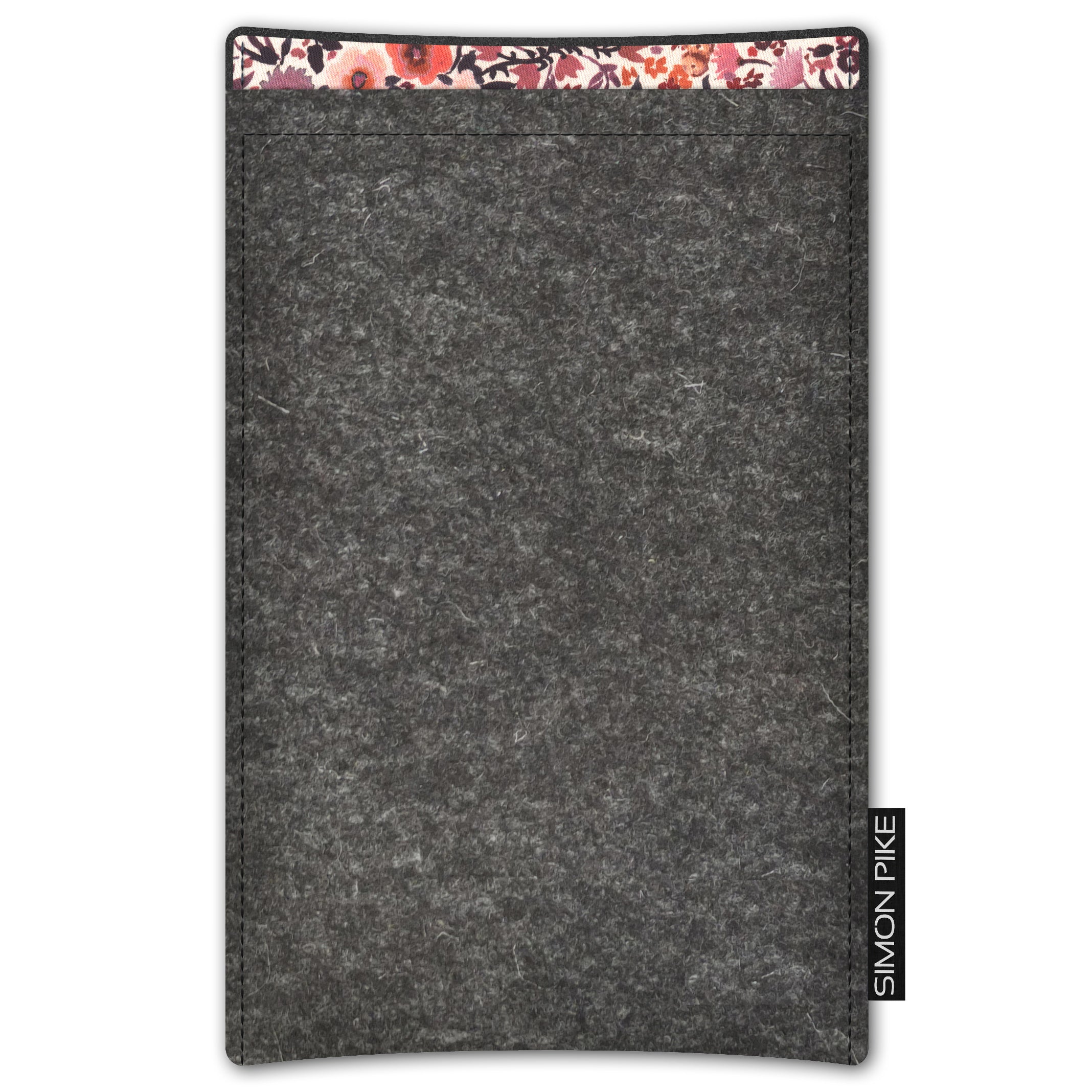 Handytasche "Boston" 43 anthrazit Wollfilz passend mit Silikonhülle