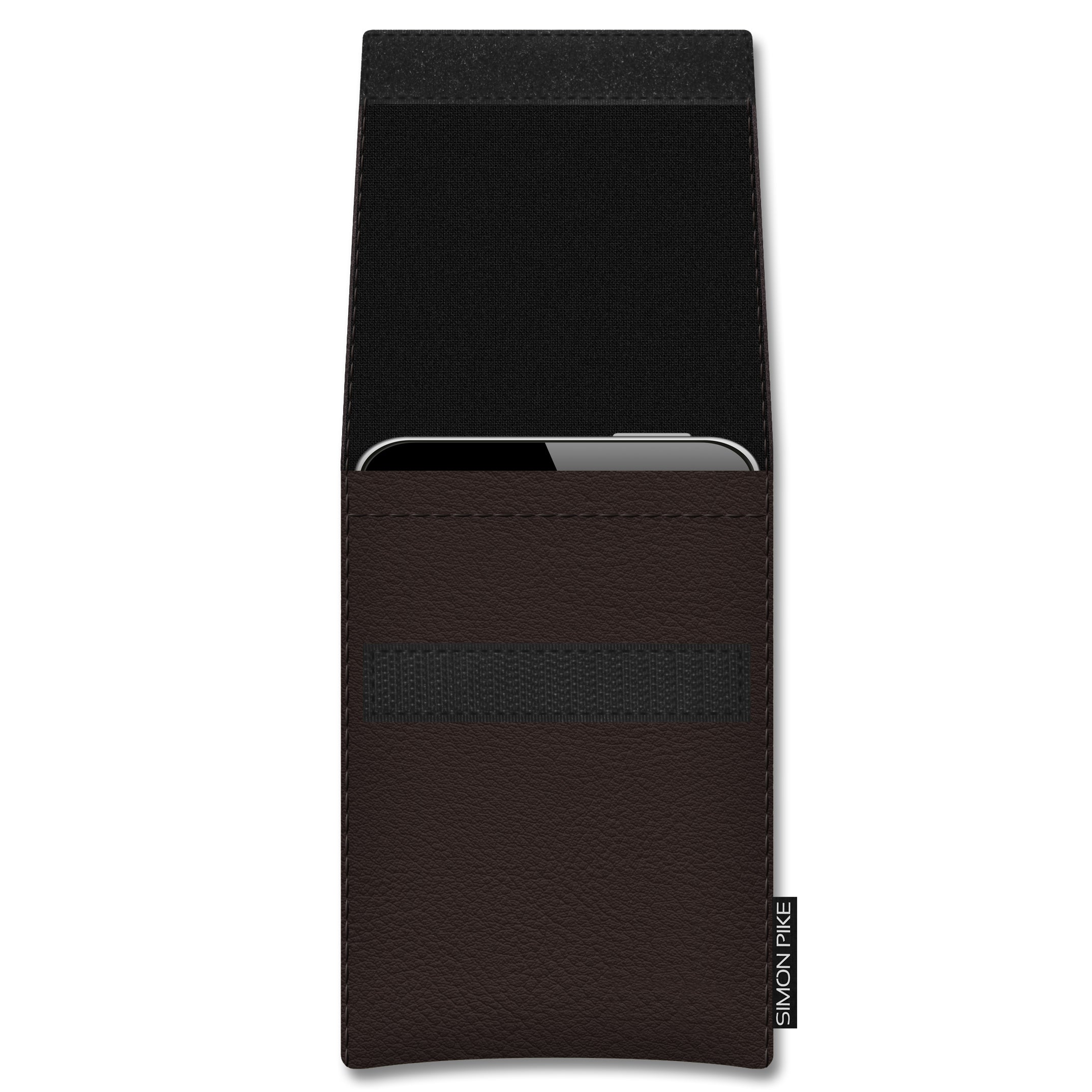 Handytasche "Sidney" 1 braun Leder passend mit Silikonhülle