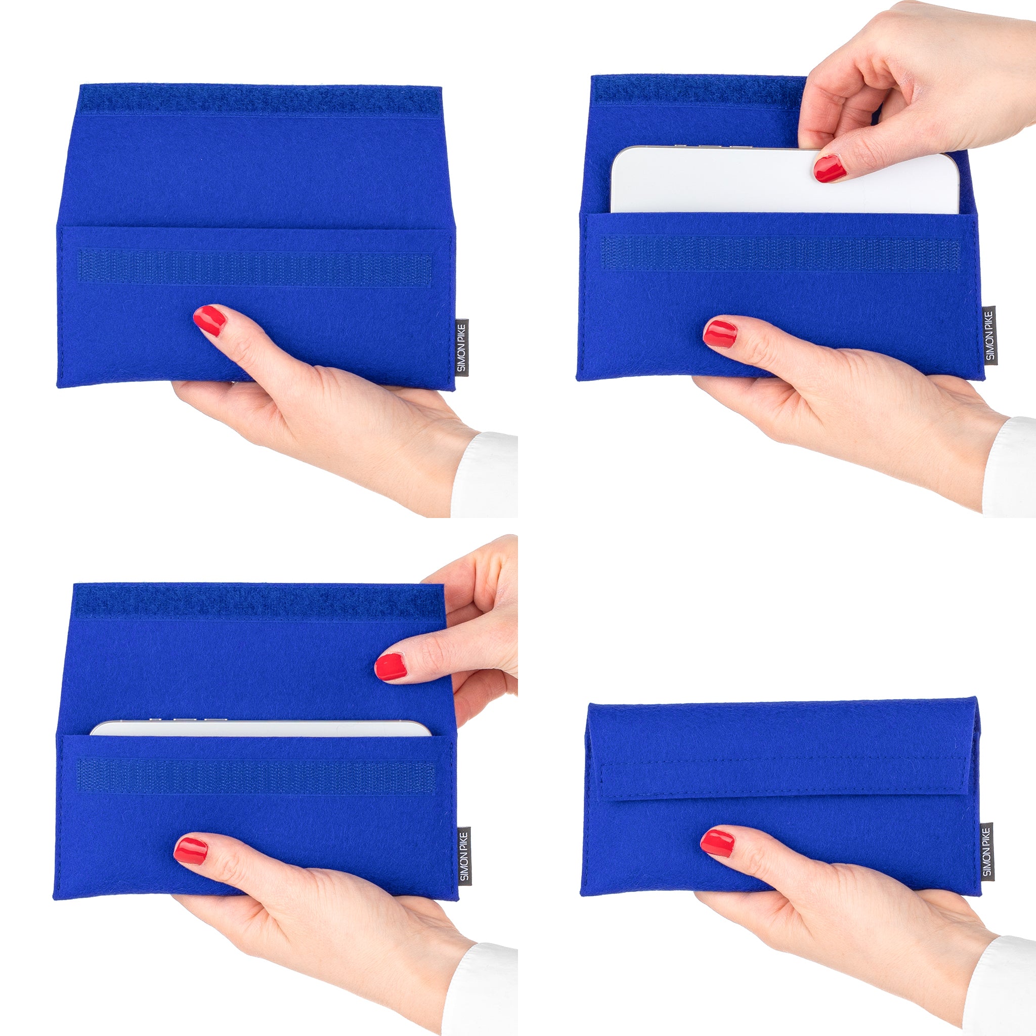 Handytasche "New York" blau aus Wollfilz