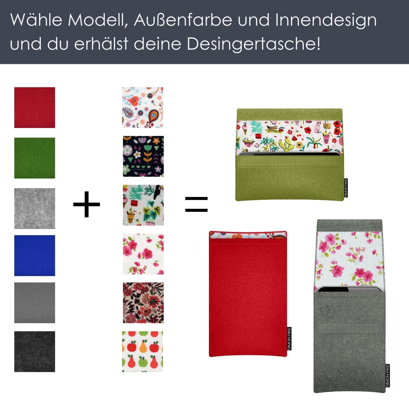 Designertasche mit meinen Maßangaben