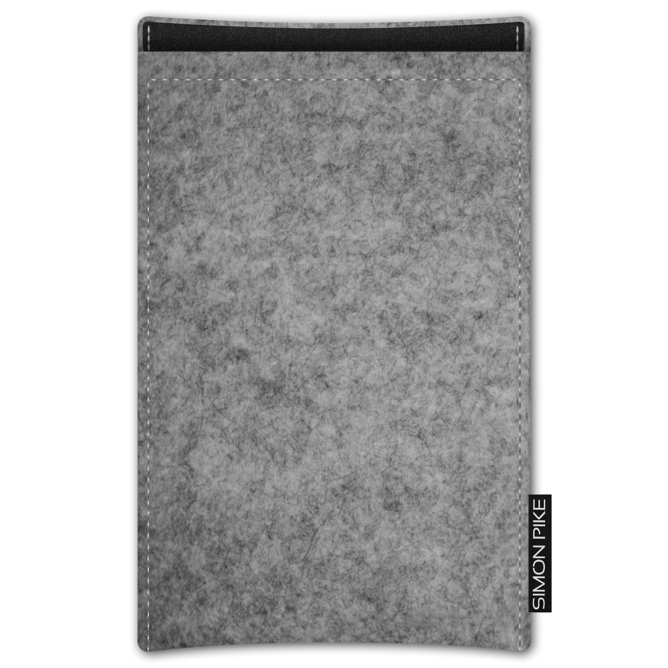 Handytasche "Boston" passend mit Silikonhülle 1 grau Wollfilz