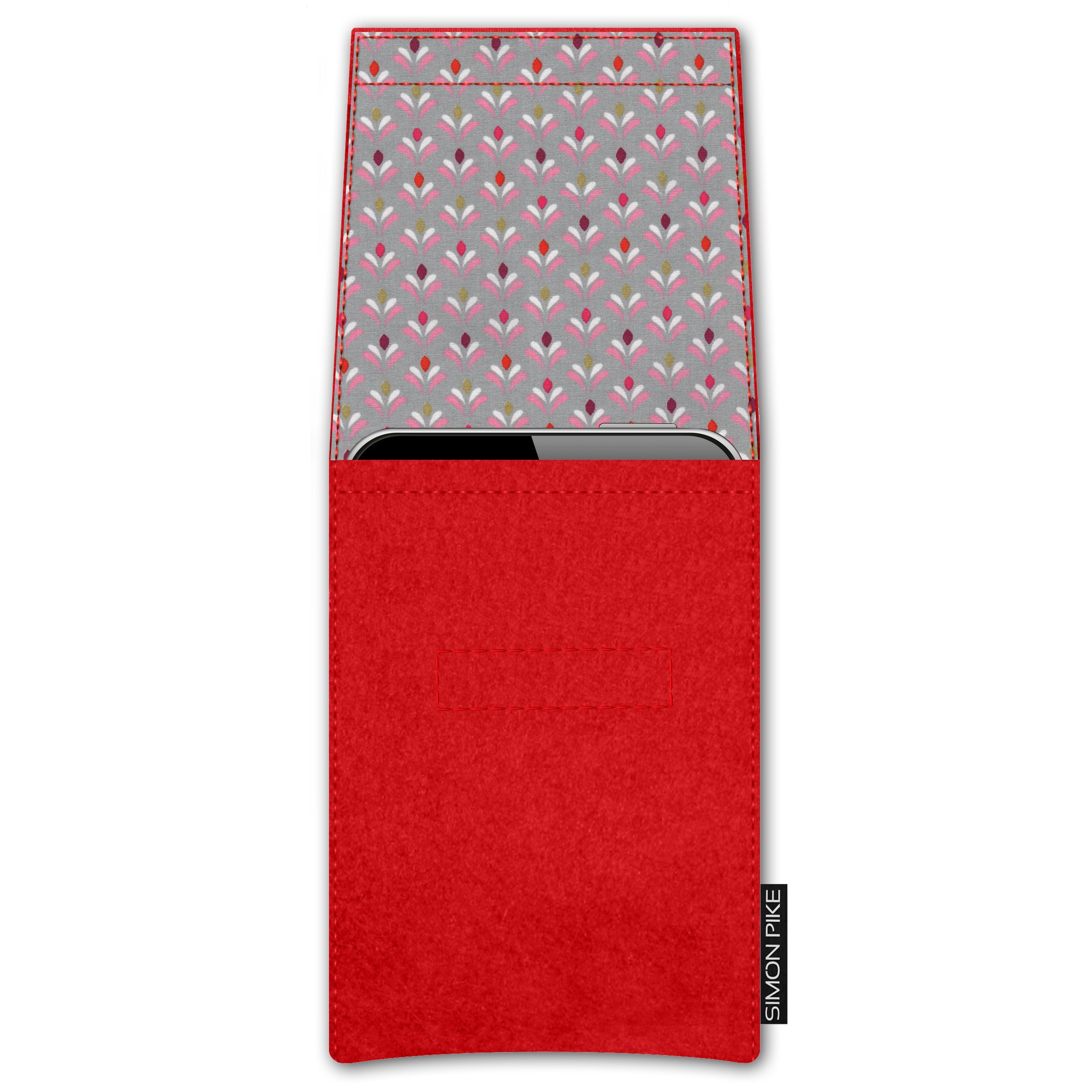 Handytasche "Magnus" 7 rot Wollfilz passend mit Silikonhülle